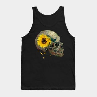 Skull with sunflowers - Van Gogh Tank Top